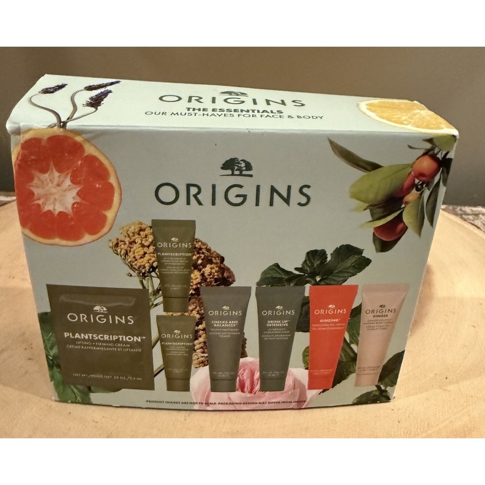ORIGINS Essentials, 7-Piece‎ Face & Body Skin Care Gift Set Travel Set